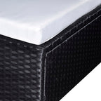 vidaXL 6-tlg. Garten-Lounge-Set mit Kissen Poly Rattan Schwarz