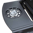 vidaXL Gasgrill 4+1 Brenner Schwarz