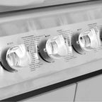 vidaXL Gasgrill 4+1 Flammen Schwarz und Silbern