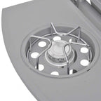 vidaXL Gasgrill 4+1 Flammen Silbern