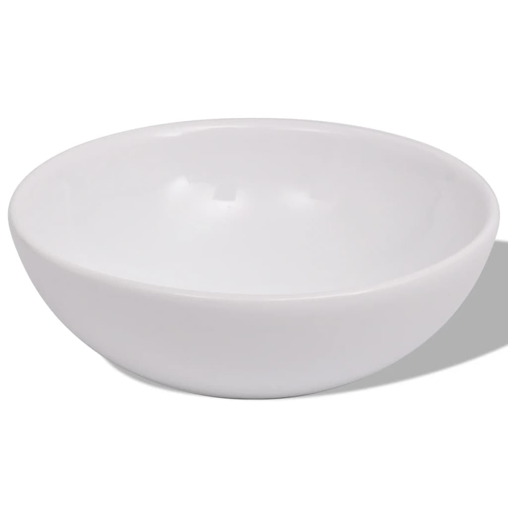 vidaXL 3-tlg. Badmöbel und Waschbecken Set Beige