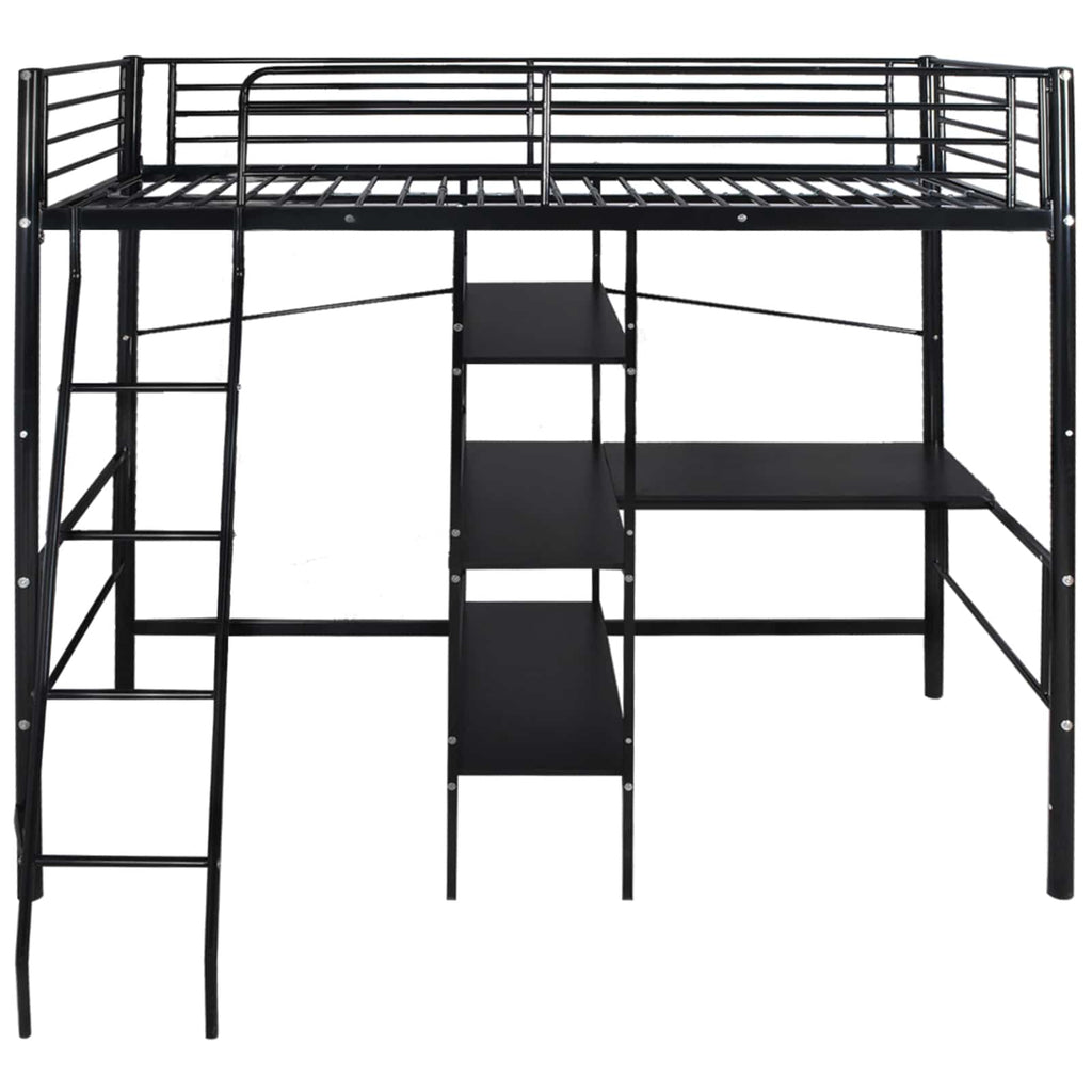 vidaXL Bett mit Matratze Schwarz 200 x 90 cm Metall