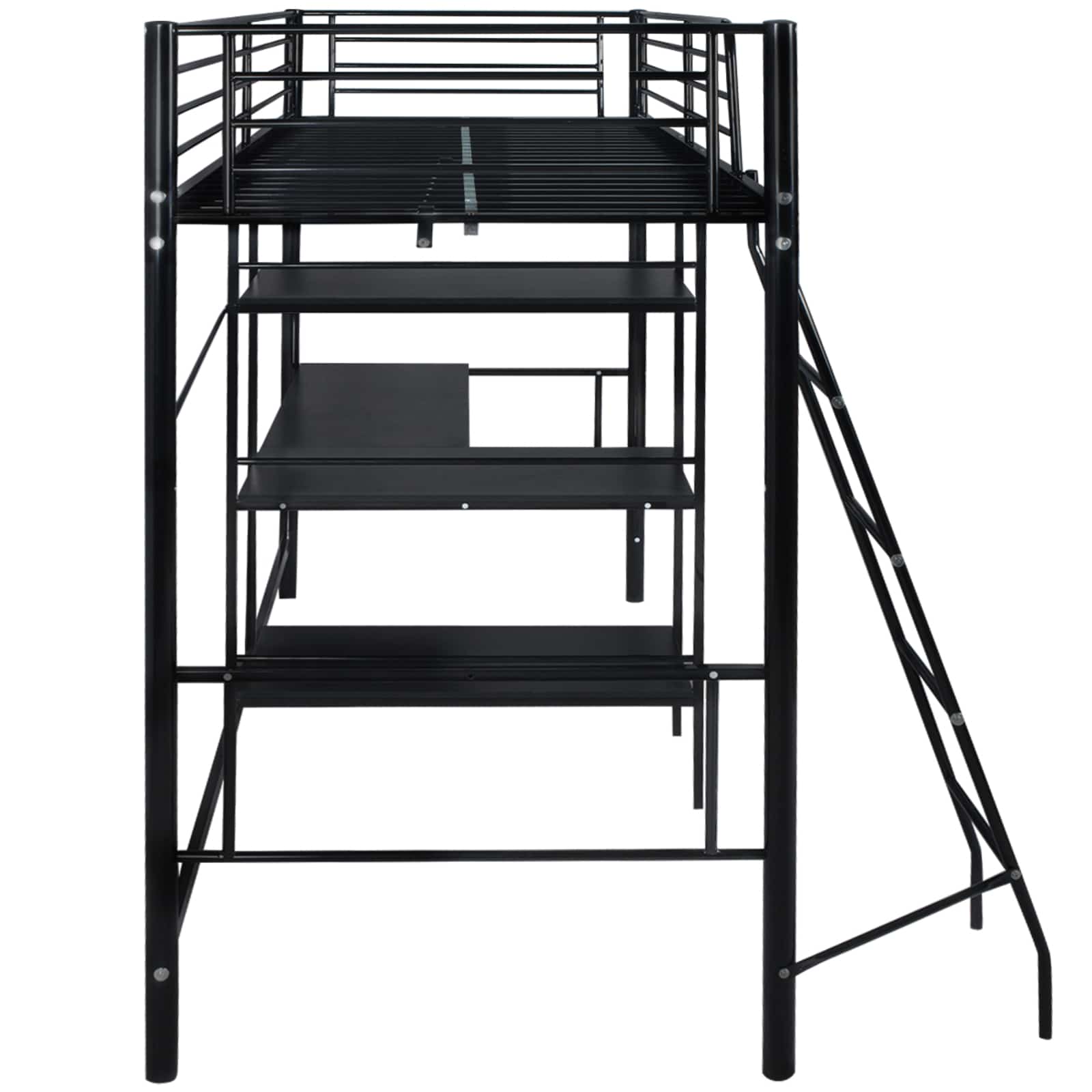 vidaXL Bett mit Matratze Schwarz 200 x 90 cm Metall