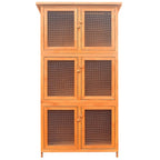 vidaXL Kleintier-/Kaninchenstall 6 Boxen Holz