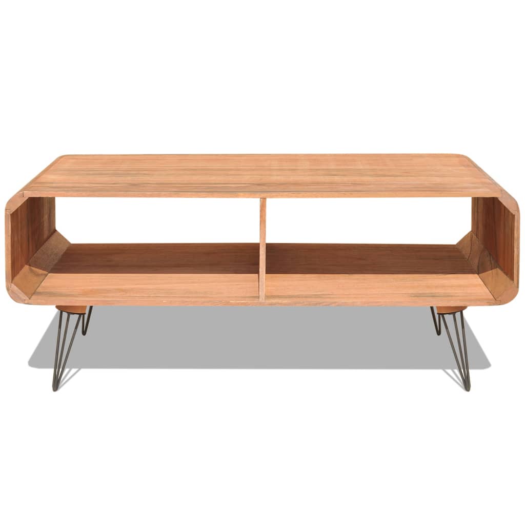vidaXL Couchtisch 90×55,5×38,5 cm Massivholz Paulownia Braun