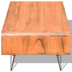 vidaXL Couchtisch 90×55,5×38,5 cm Massivholz Paulownia Braun