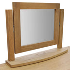 vidaXL Frisiertisch mit Hocker Massivholz Eiche