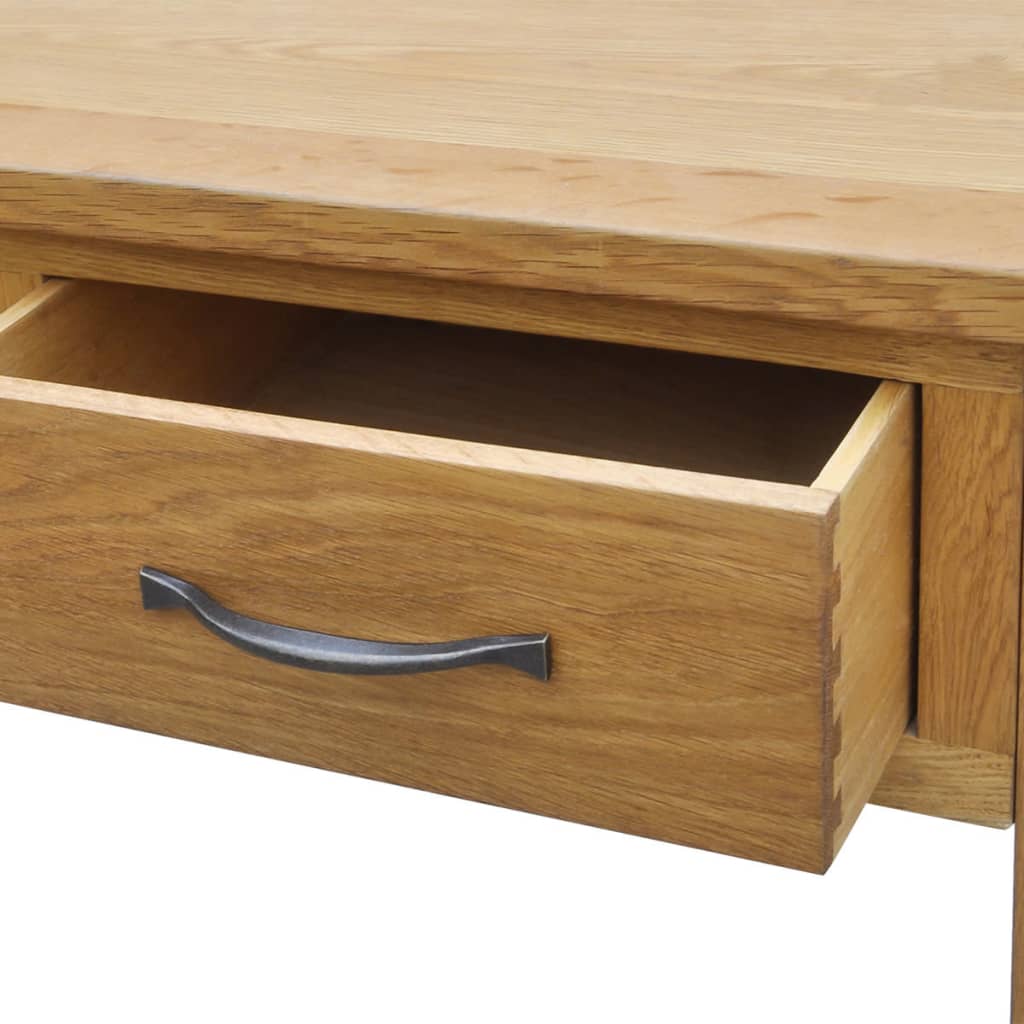 vidaXL Frisiertisch mit Hocker Massivholz Eiche