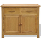 vidaXL Sideboard 90x33,5x83 cm Massivholz Eiche