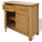 vidaXL Sideboard 90x33,5x83 cm Massivholz Eiche