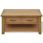 vidaXL Couchtisch 88x53x45 cm Massivholz Eiche
