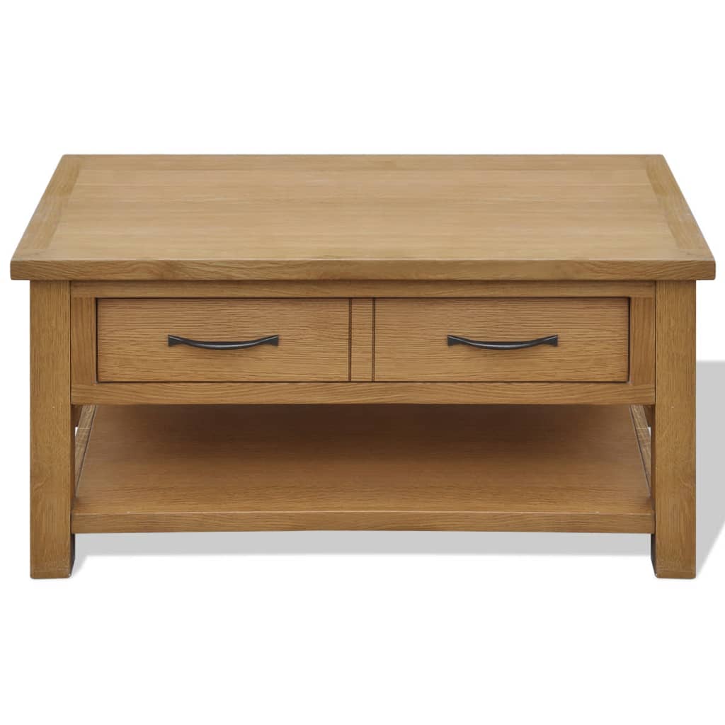 vidaXL Couchtisch 88x53x45 cm Massivholz Eiche