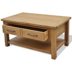 vidaXL Couchtisch 88x53x45 cm Massivholz Eiche
