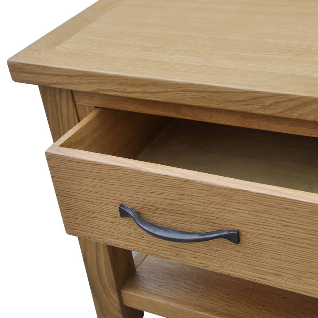 vidaXL Couchtisch 88x53x45 cm Massivholz Eiche