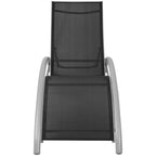 vidaXL Sonnenliege Aluminium Schwarz