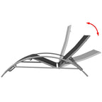 vidaXL Sonnenliege Aluminium Schwarz