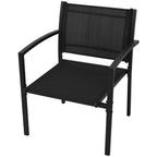 vidaXL 4-tlg. Garten-Lounge-Set Textilene Schwarz