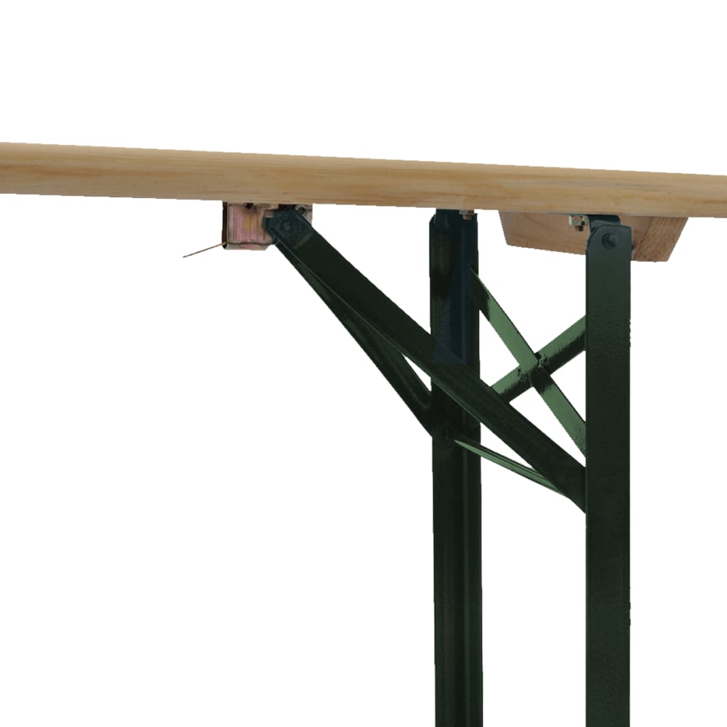 vidaXL Biertisch mit 2 Bänken Klappbar 220 cm Tannenholz