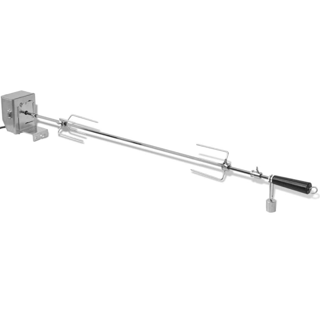 vidaXL Grill Rotisseriespieß mit professionellem Motor Stahl 1200 mm