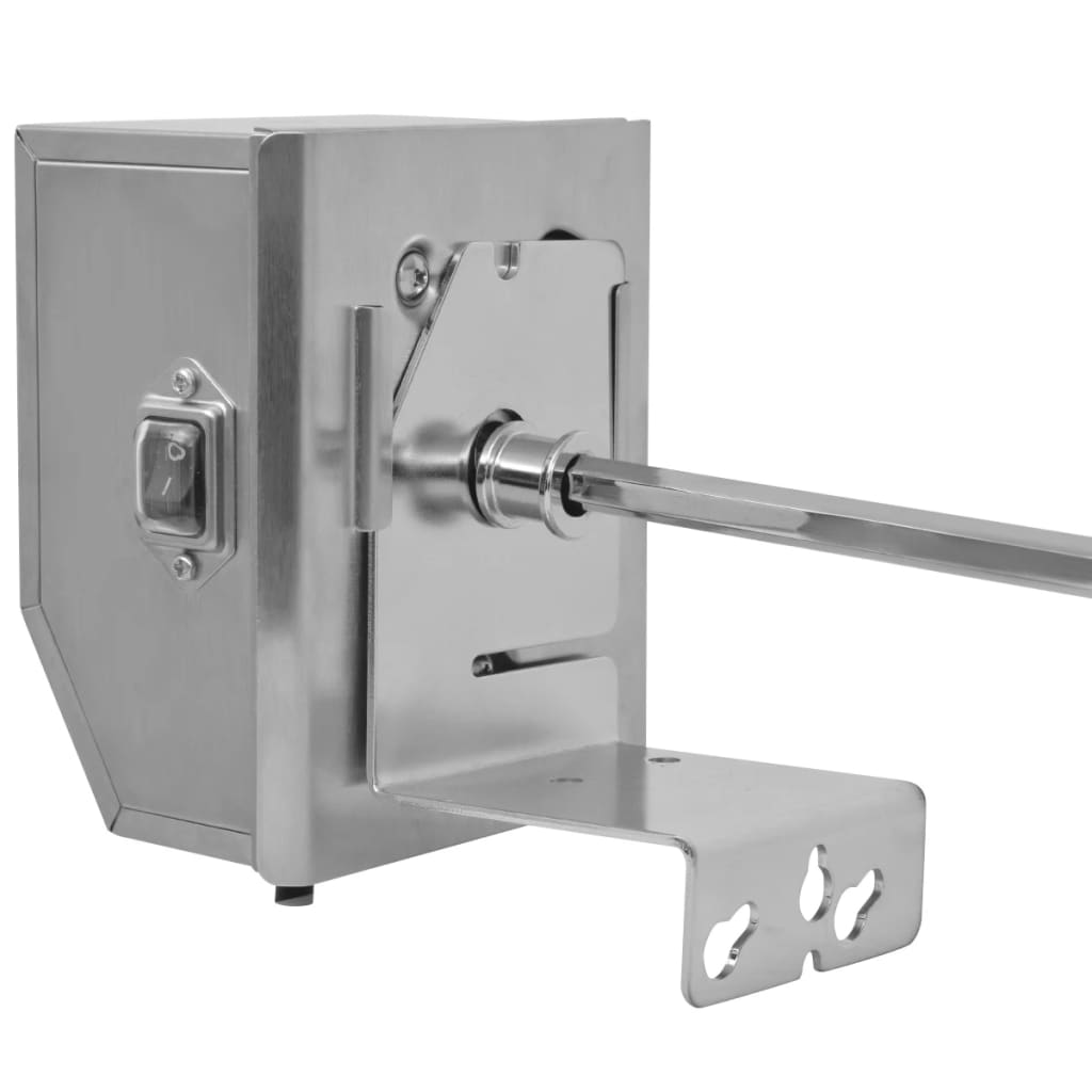 vidaXL Grill Rotisseriespieß mit professionellem Motor Stahl 1200 mm