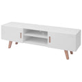 vidaXL TV-Schrank MDF 150x35x48,5 cm Hochglanz-Weiß