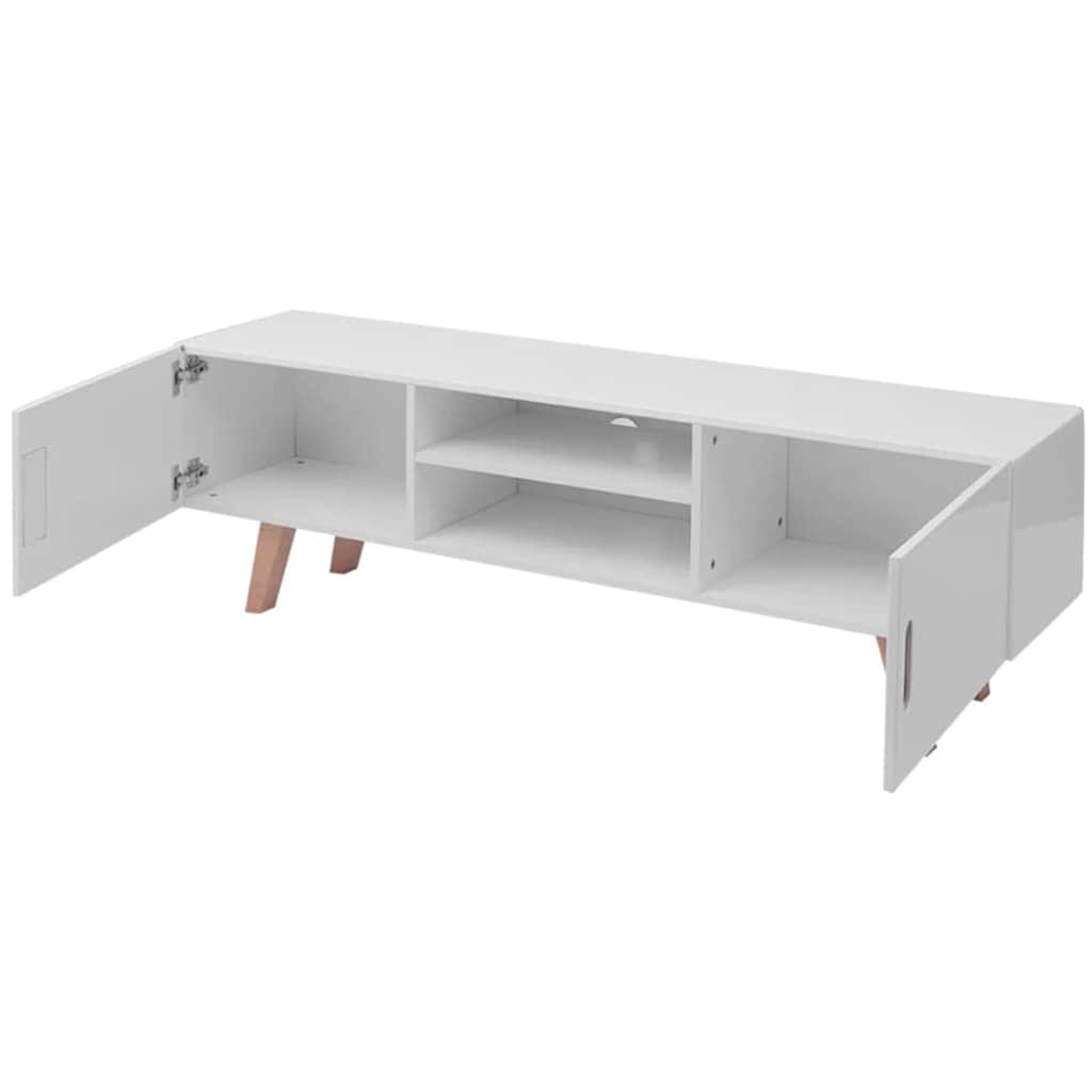 vidaXL TV-Schrank MDF 150x35x48,5 cm Hochglanz-Weiß