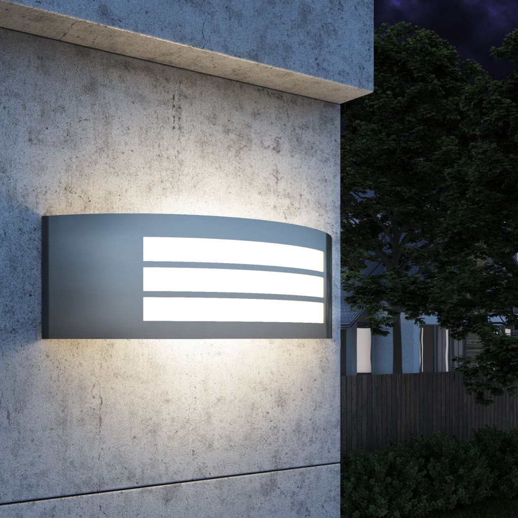 vidaXL Außenwandlampe Edelstahl