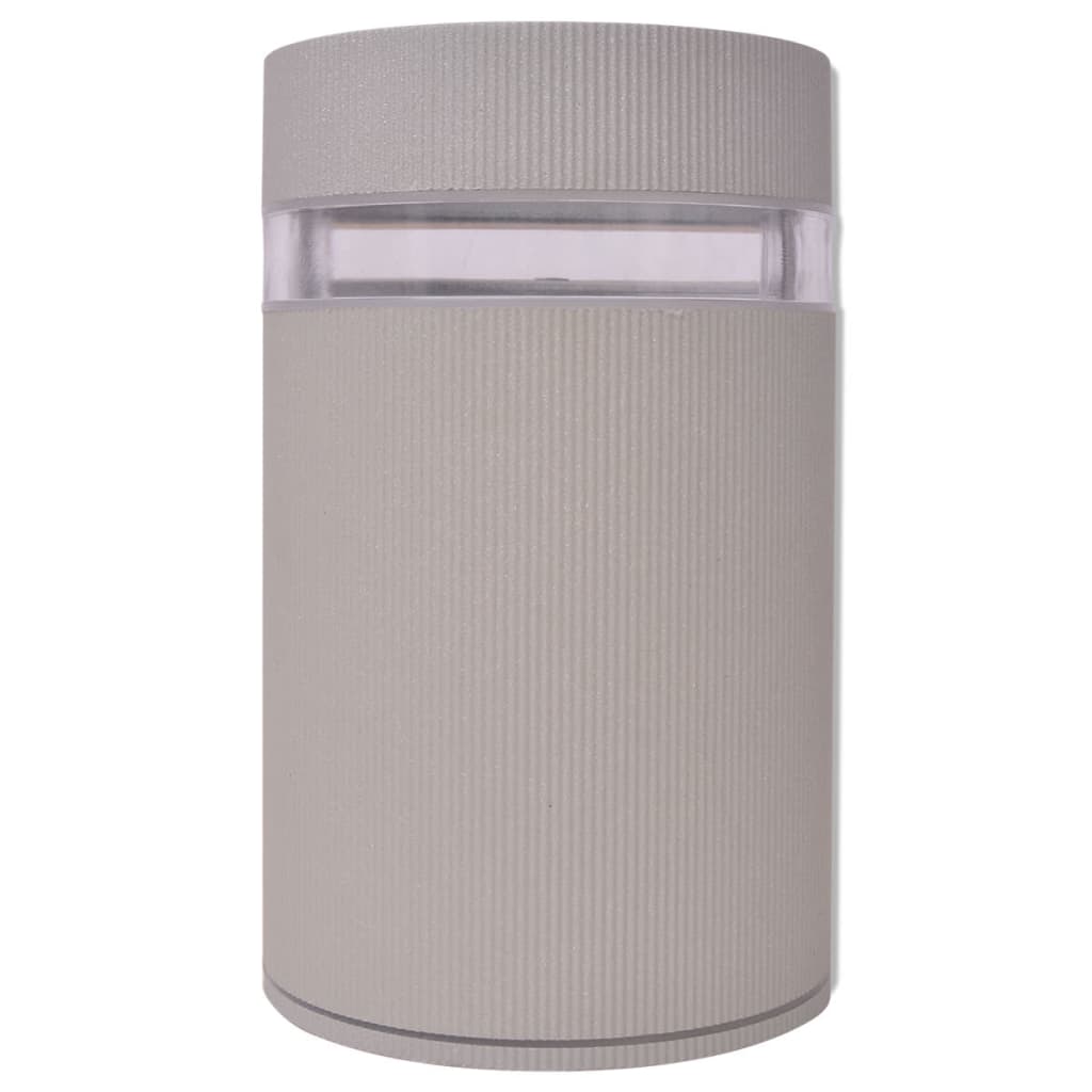 vidaXL Outdoor halbzylindrische Wandleuchte grau Aluminium