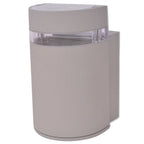 vidaXL Outdoor halbzylindrische Wandleuchte grau Aluminium