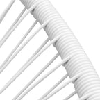 vidaXL Garten-Mondstuhl Poly Rattan Weiß