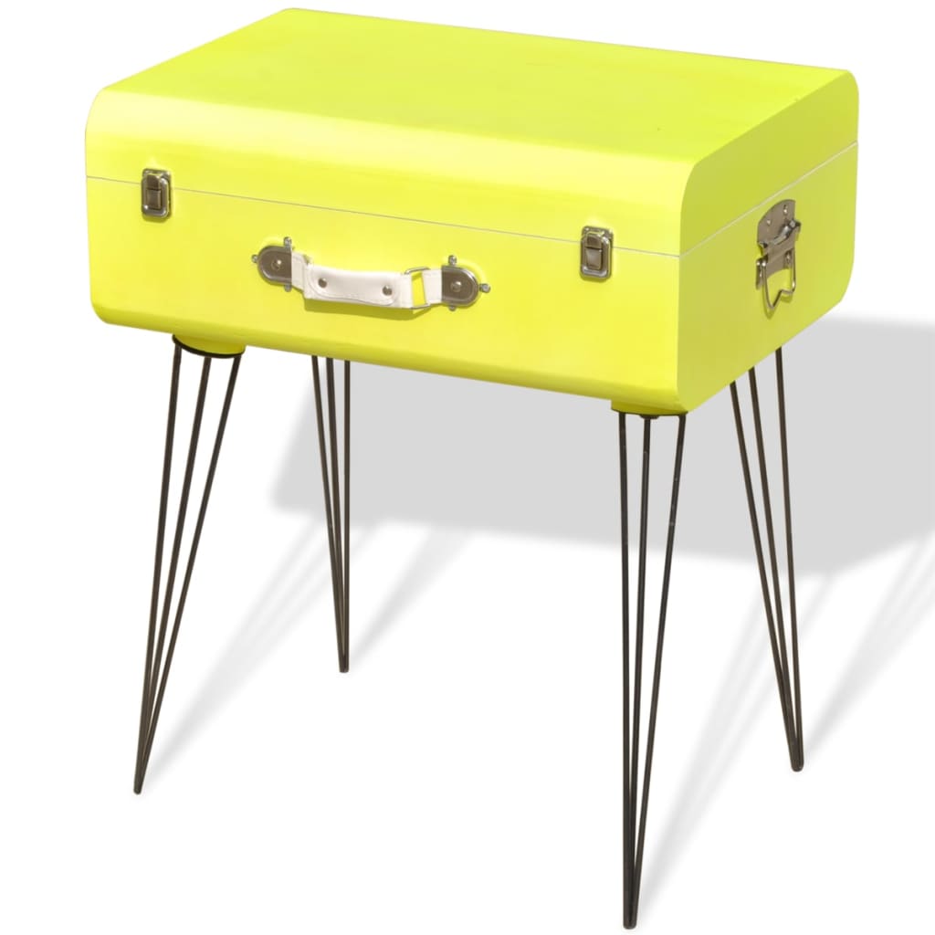 vidaXL Beistelltisch 49,5x36x60 cm Gelb