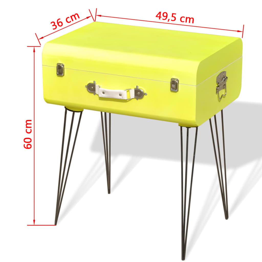 vidaXL Beistelltisch 49,5x36x60 cm Gelb