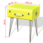 vidaXL Beistelltisch 49,5x36x60 cm Gelb