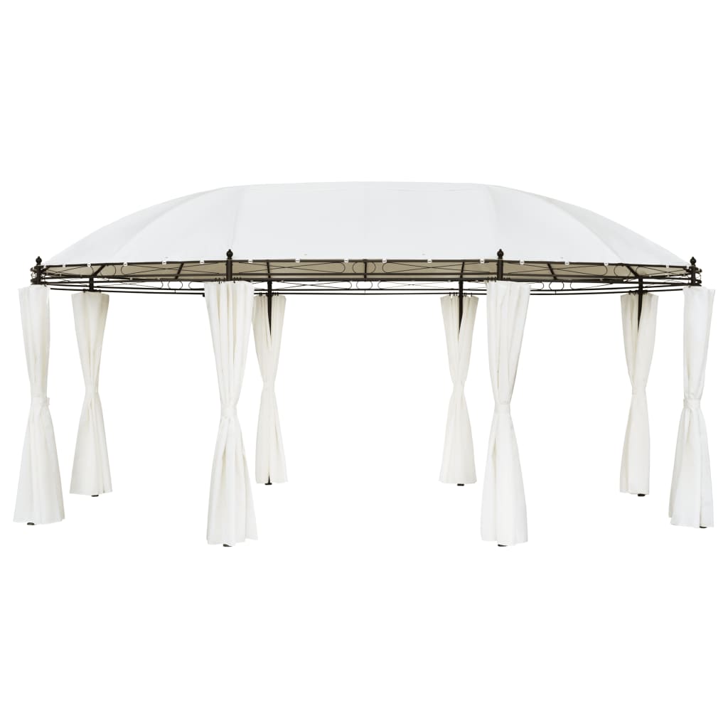 vidaXL Gartenpavillon Cremeweiß 530x350x265 cm