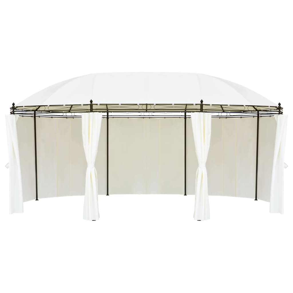 vidaXL Gartenpavillon Cremeweiß 530x350x265 cm