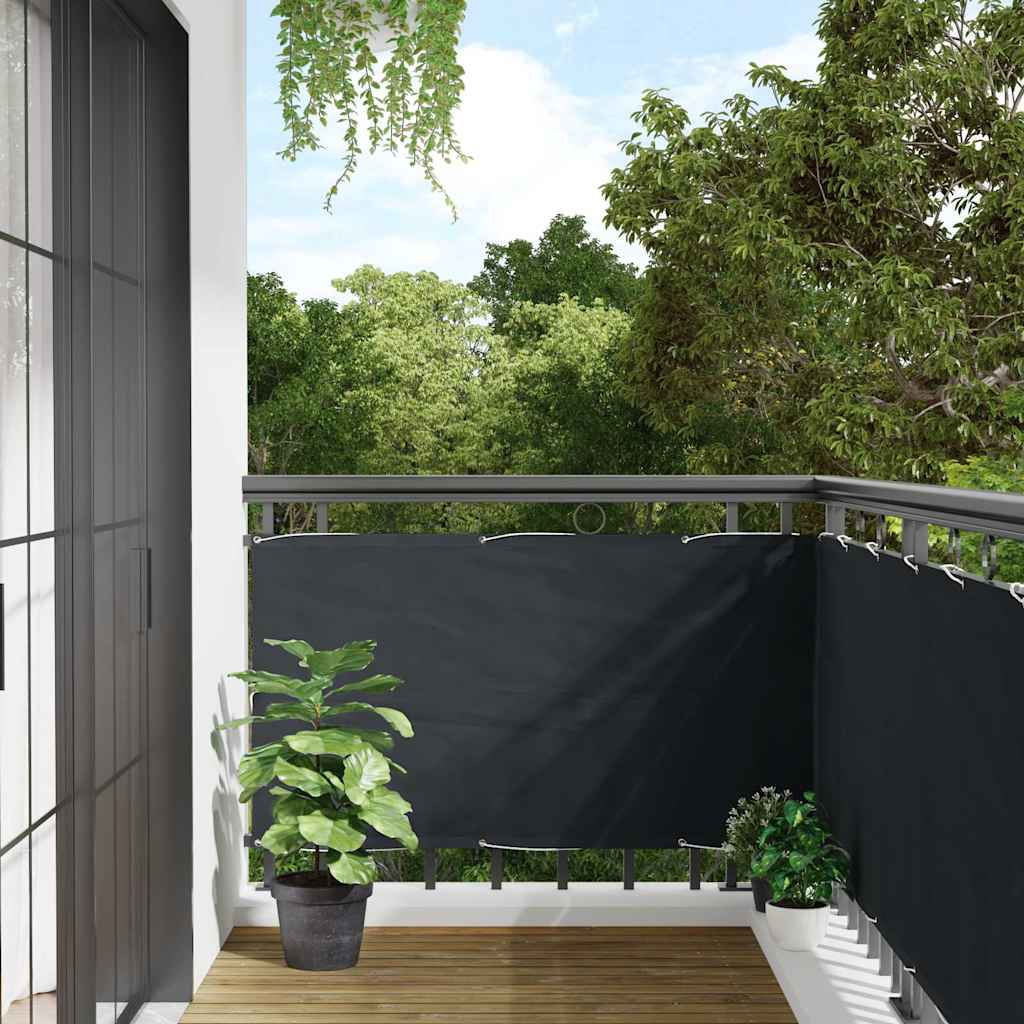 vidaXL Balkonsichtschutz Oxfordgewebe 75x400 cm Anthrazit