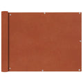 vidaXL Balkon-Sichtschutz Oxford-Gewebe 90x600 cm Terrakotta-Rot