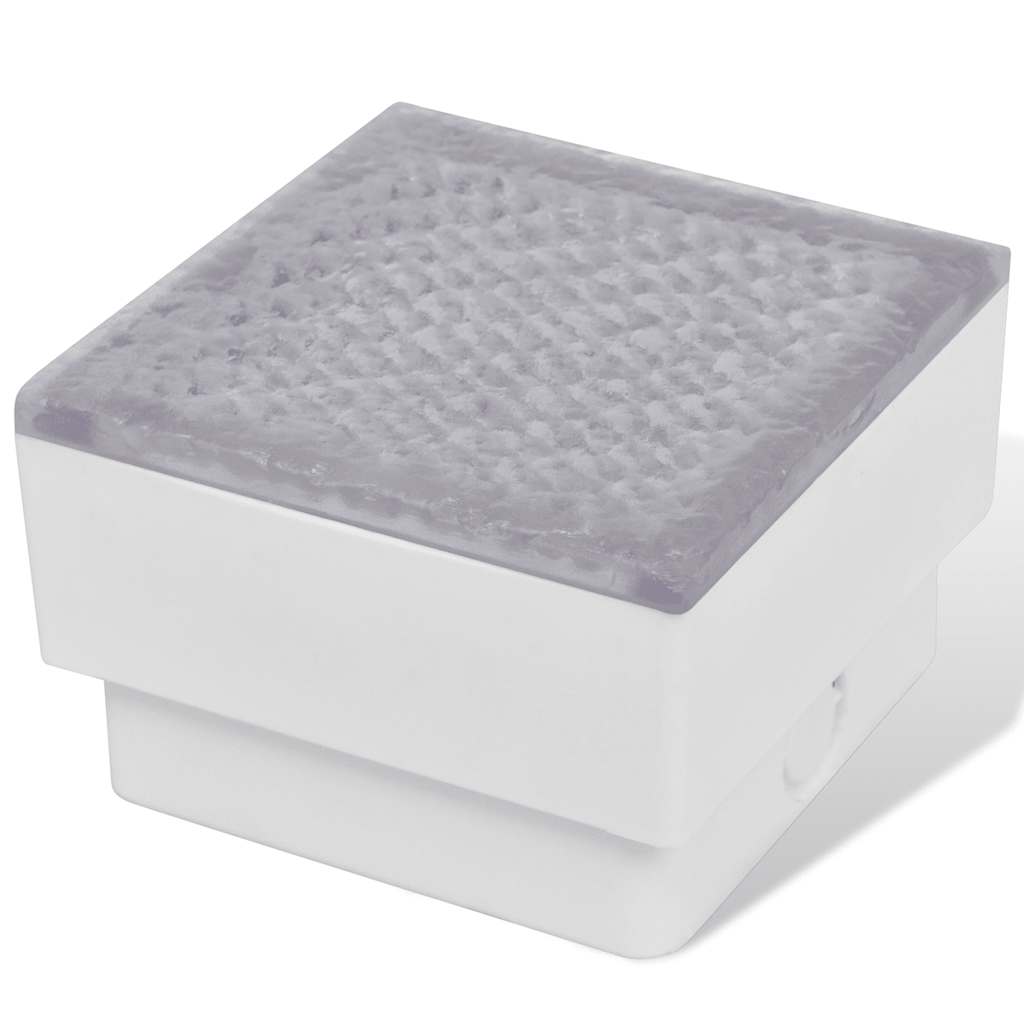 vidaXL LED Bodeneinbaustrahler Außen 12 Stk. 100x100x68 mm