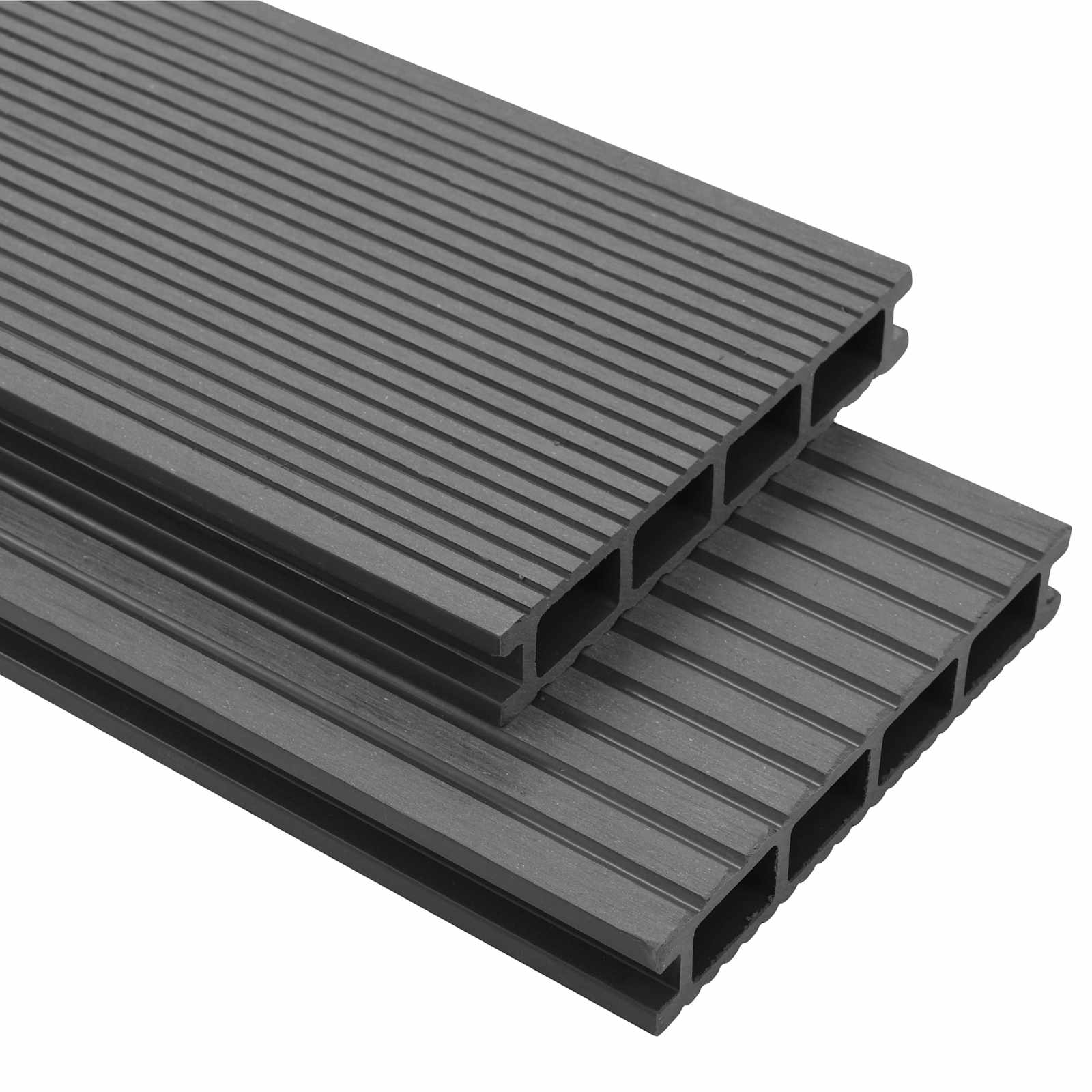 vidaXL Terrassendiele 6 pcs Grau WPC