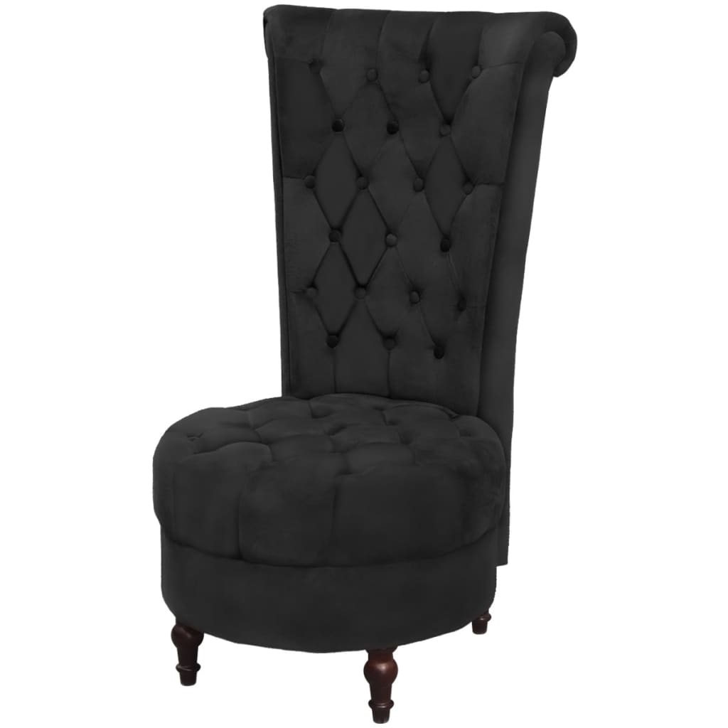 vidaXL Hochlehner-Sessel Schwarz Stoff