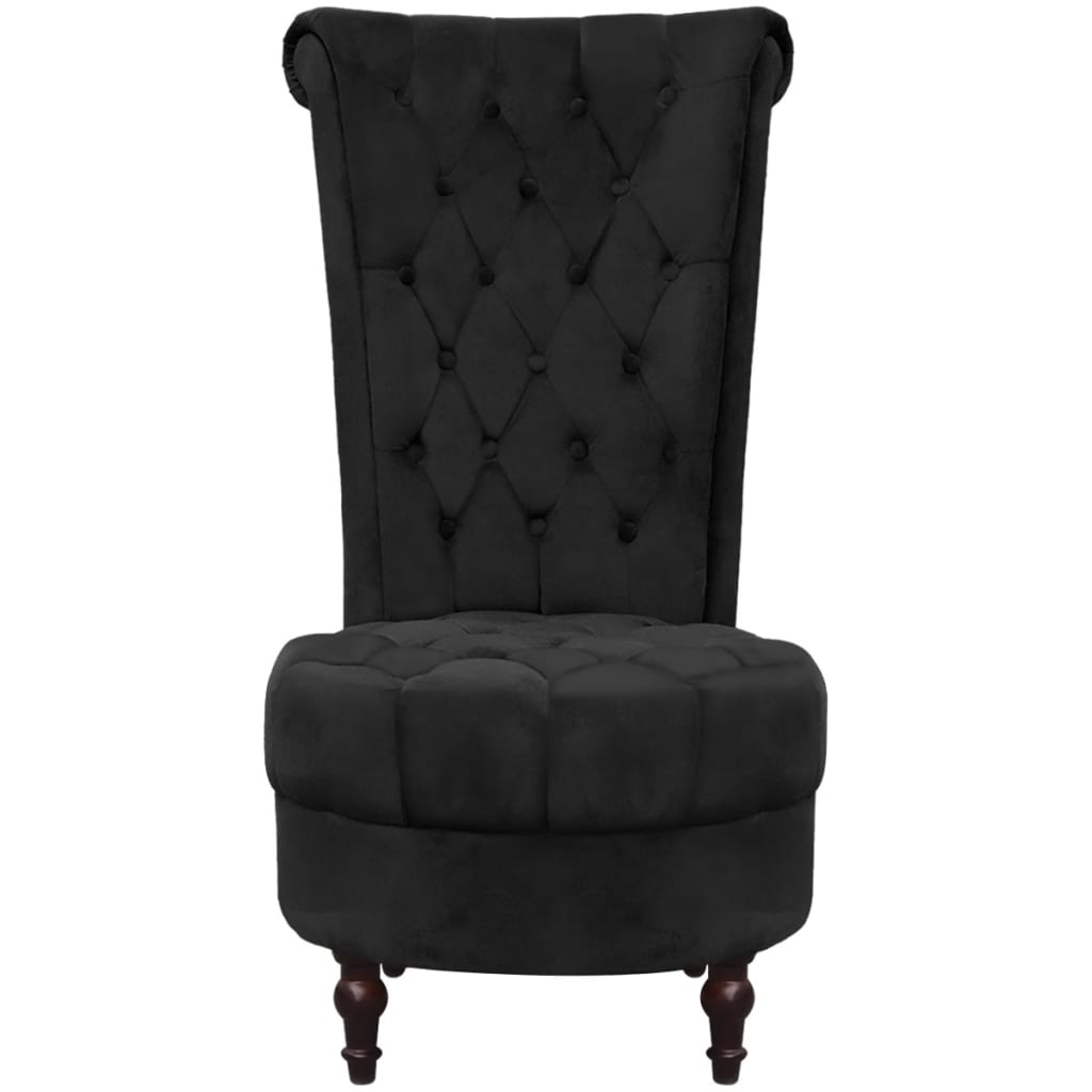 vidaXL Hochlehner-Sessel Schwarz Stoff