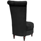 vidaXL Hochlehner-Sessel Schwarz Stoff
