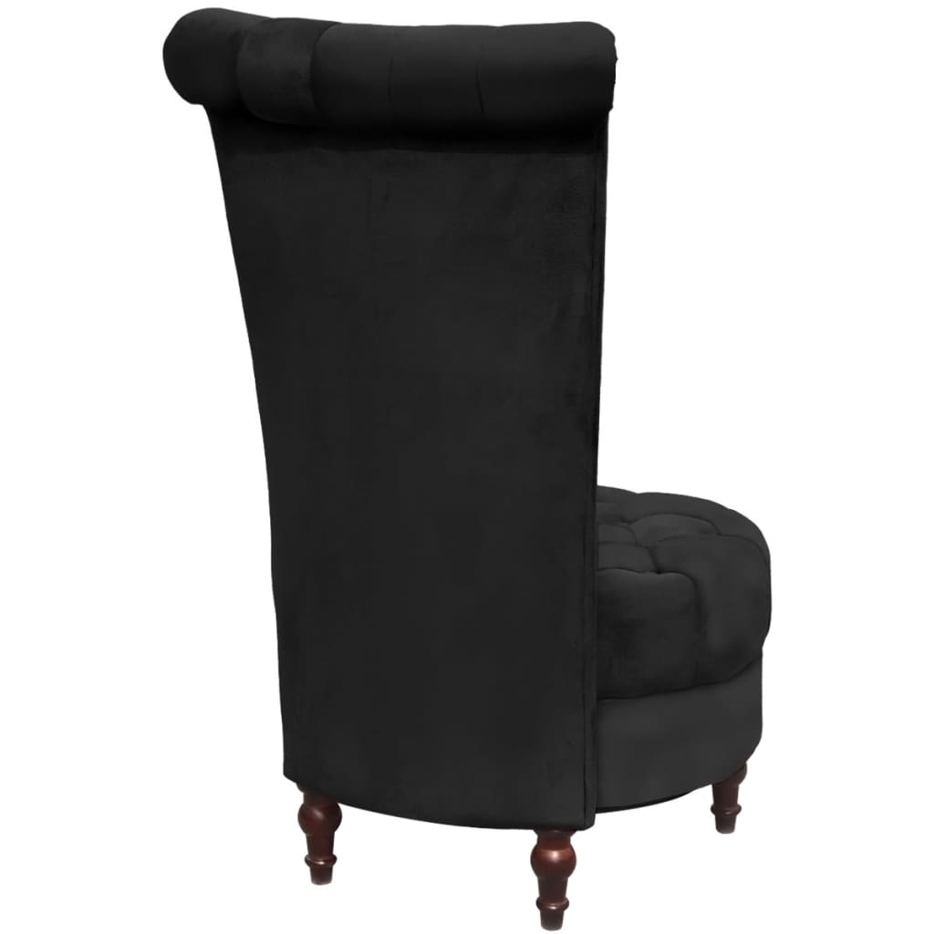 vidaXL Hochlehner-Sessel Schwarz Stoff