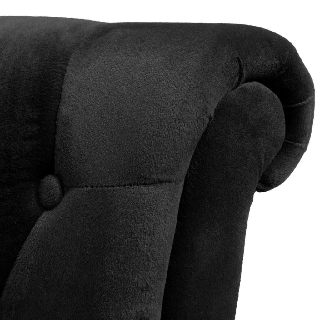 vidaXL Hochlehner-Sessel Schwarz Stoff