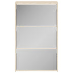 vidaXL Schuhschrank mit 3 Fächern Spiegel Eiche-Optik 63x17x102,5 cm