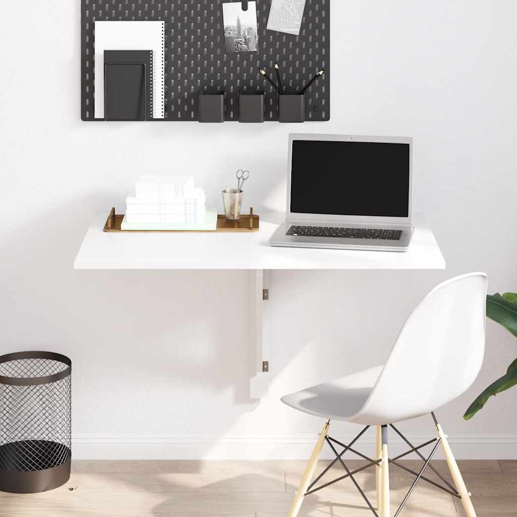 vidaXL Wandklapptisch Weiß 100x60 cm
