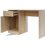 vidaXL Schreibtisch mit Schublade und Schrank Eiche 100x40x73 cm