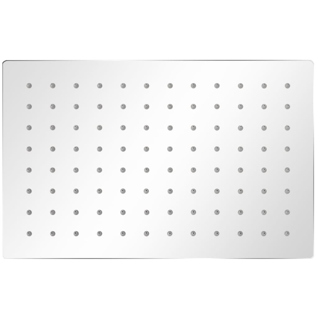 vidaXL Regenbrause Edelstahl 20x30 cm Rechteckig