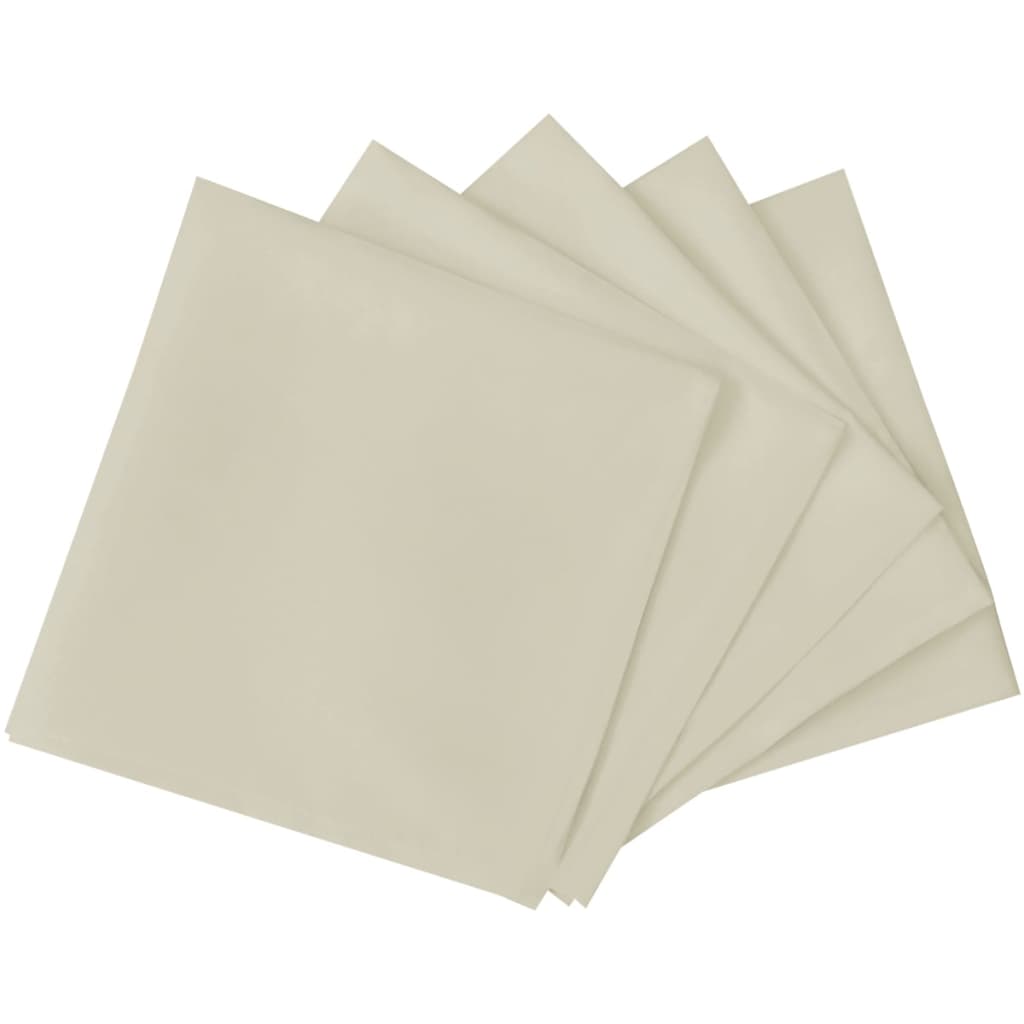 vidaXL Dinner-Servietten 10 Stk Creme 50x50 cm