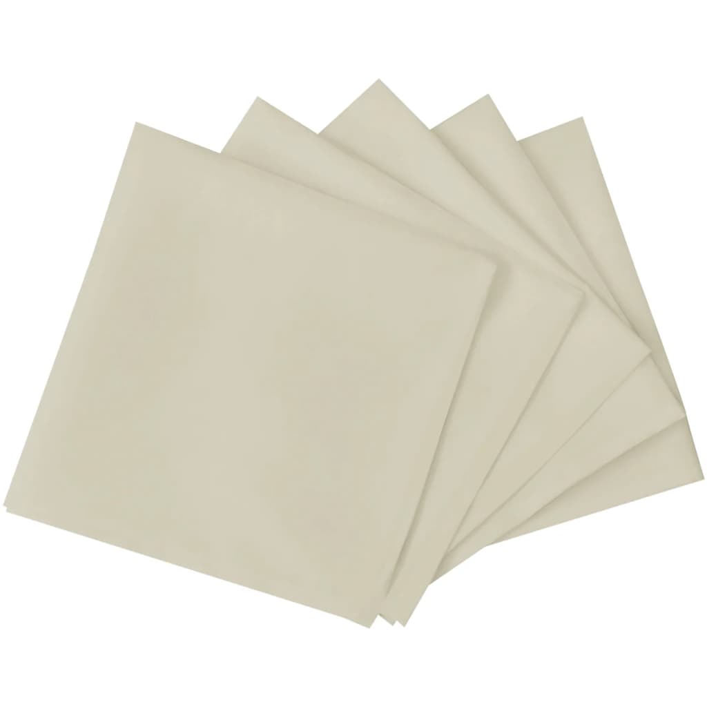 vidaXL Dinner-Servietten 100 Stk Creme 50x50 cm